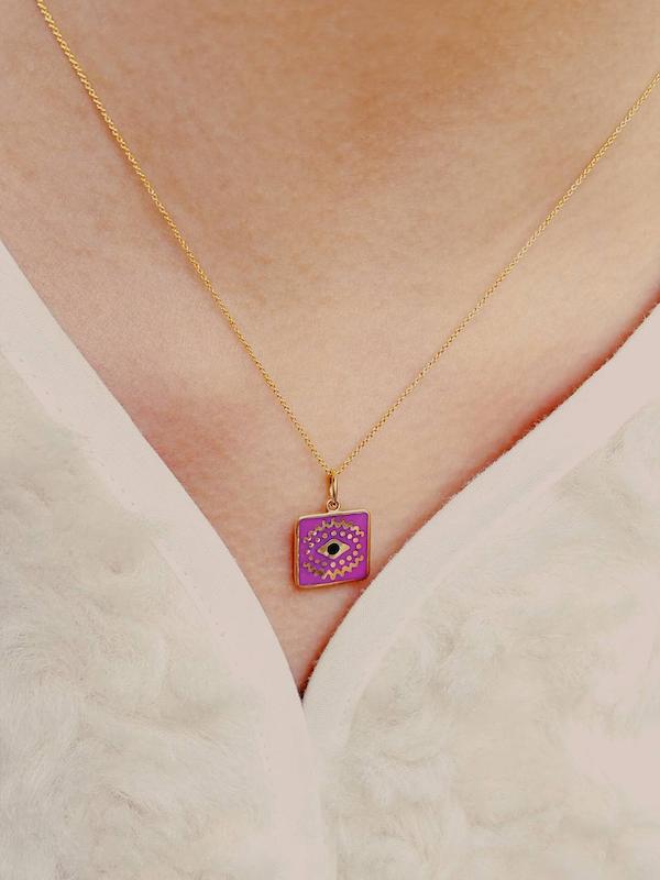 آویز گردنبند طلا ۱۸ عیار طرح چشم