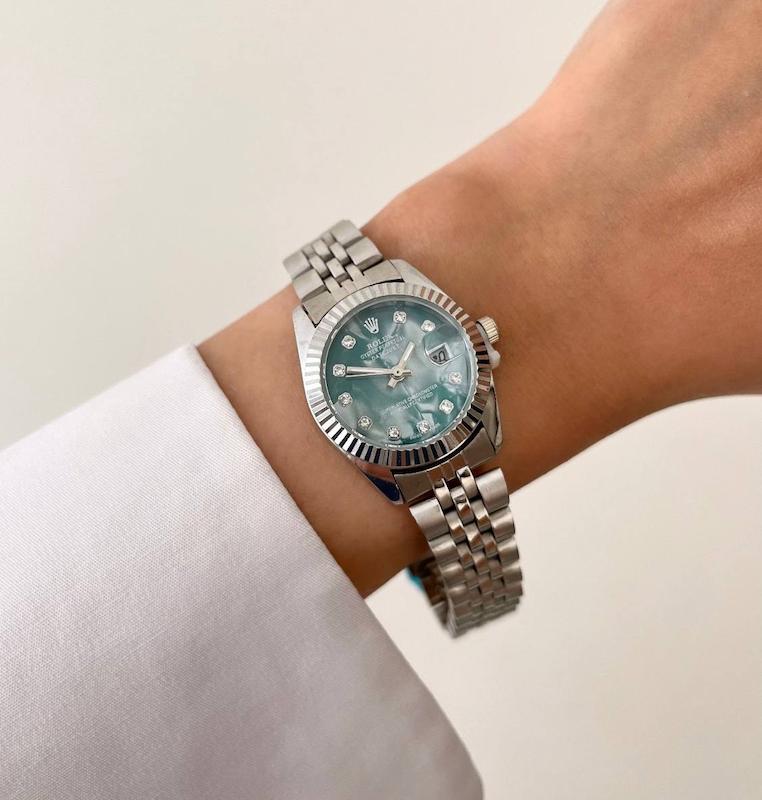 ساعت مچی طرح رولکس صفحه صدفی 