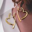 گوشواره زنانه کلیپسی قلب مینیمال کد 122