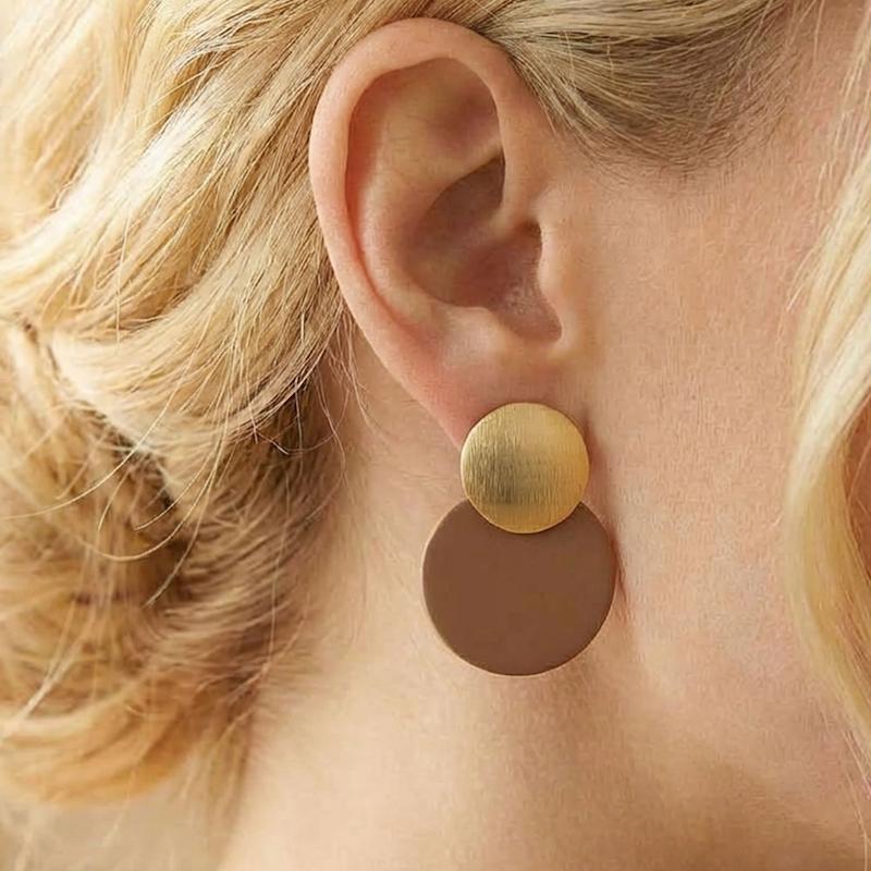 گوشواره میخی زنانه دو دایره کد 129