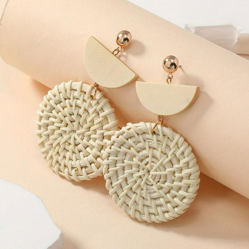 گوشواره میخی زنانه حصیری کد 143