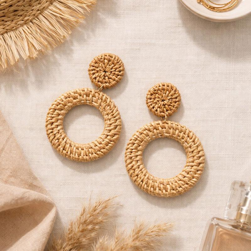 گوشواره میخی زنانه حصیری کد 149