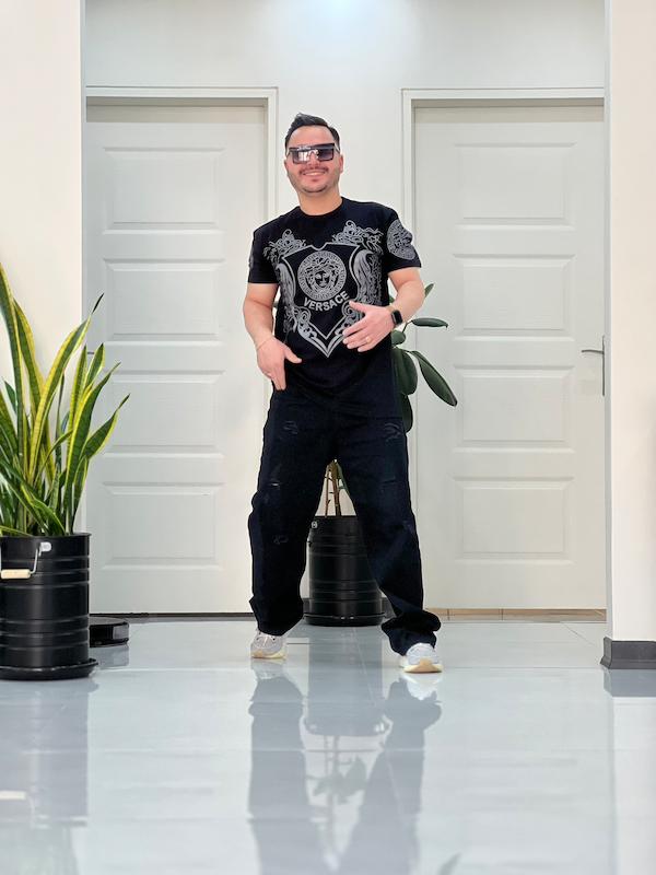 تیشرت پنبه طرح دار