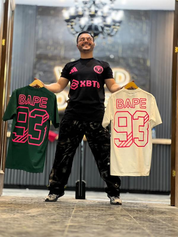 تیشرت پنبه سوپر باکسی طرح BAPE