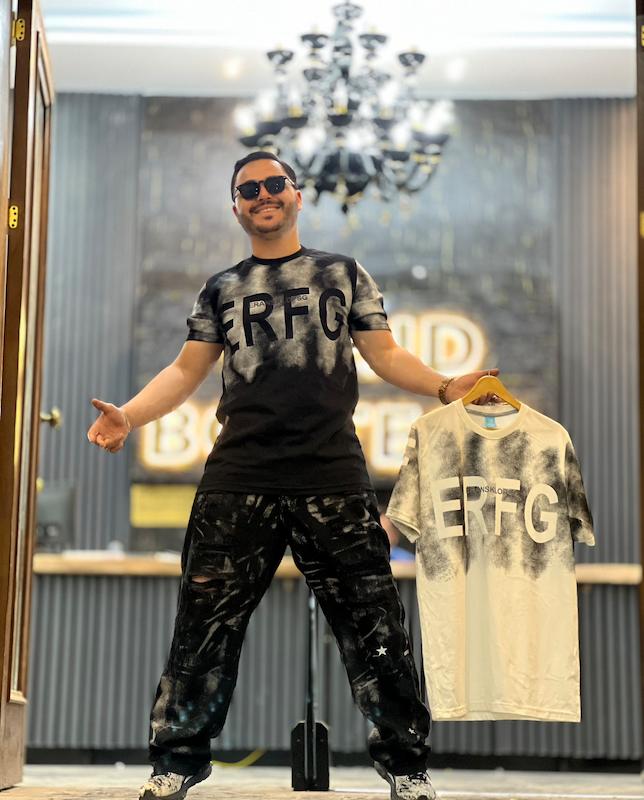 تیشرت پنبه سوپر باکسی طرح ERFG