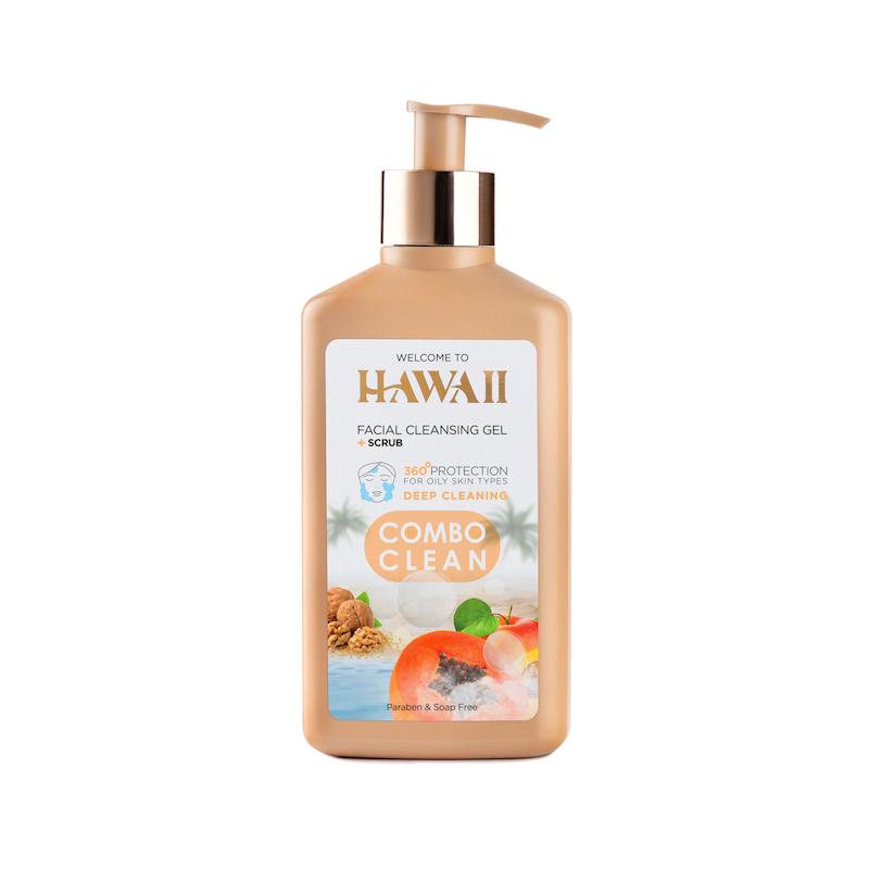 ژل شست و شوی صورت حاوی اسکراب مخصوص پوست چرب هاوایی (Hawaii)