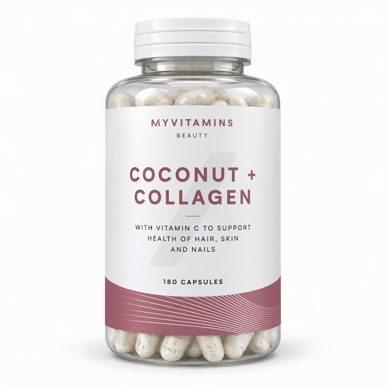 مکمل کلاژن مای ویتامینز مدل Coconut + Collagen بسته 180عددی