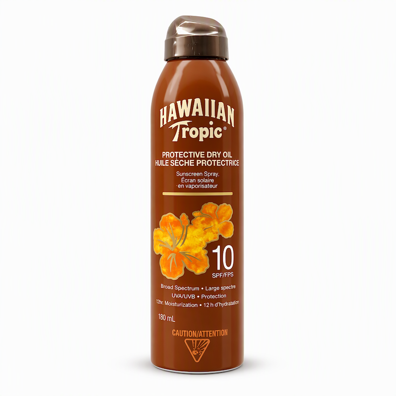 روغن برنزه هاوایین تروپیک مدل Protective Dry Oil SPF10 حجم 180 میل