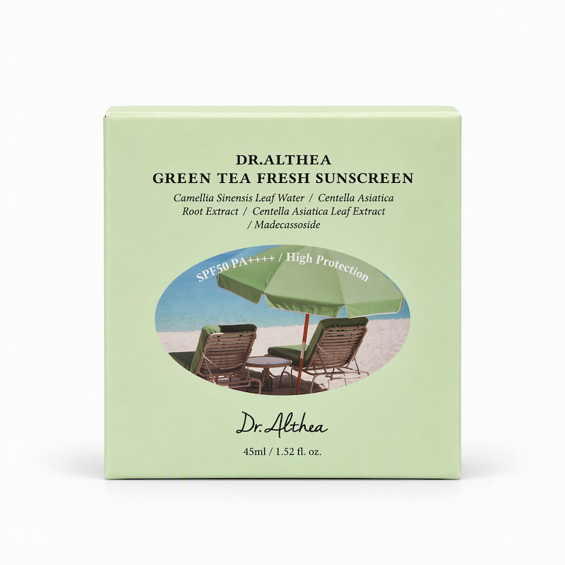 ضدآفتاب دکتر آلتیا مدل Green Tea Fresh SPF50+ حجم 45 میل