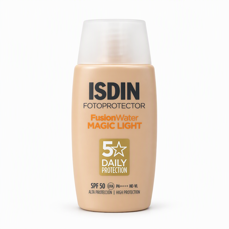ضدآفتاب رنگی ایزدین مدل Fusion Water Magic Light SPF50 حجم 50 میل