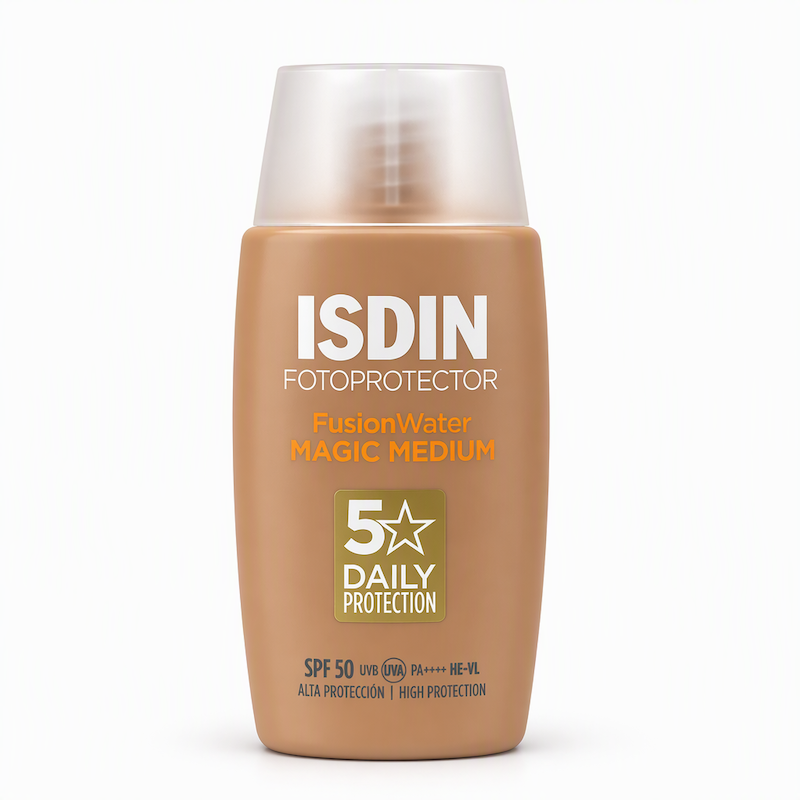 ضدآفتاب رنگی ایزدین مدل Fusion Water Magic Medium SPF50 حجم 50 میل