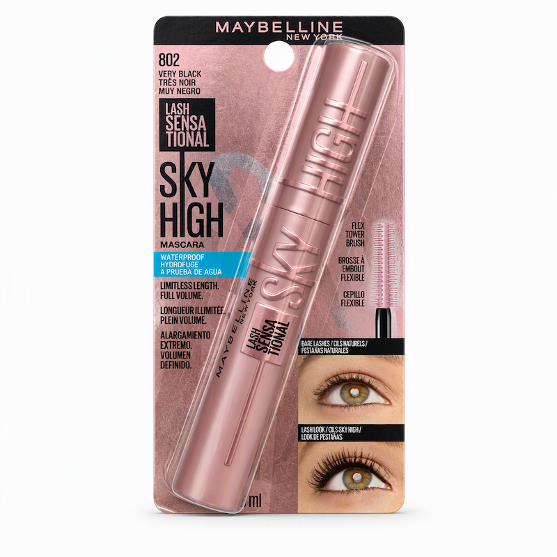 ریمل ضدآب میبلین مدل Lash Sensational Sky High شماره 802 Very Black