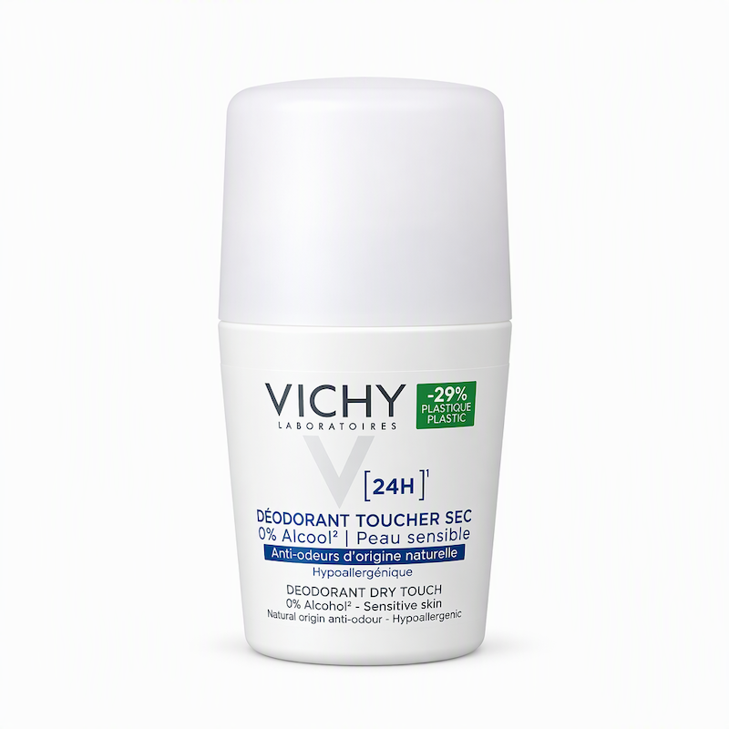 مام رول دئودورانت ویشی مدل 24H Dry Touch پوست حساس حجم 50 میل