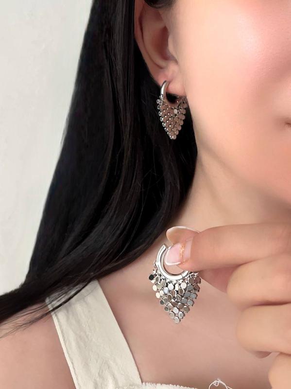 گوشواره پولکی حلقه ای