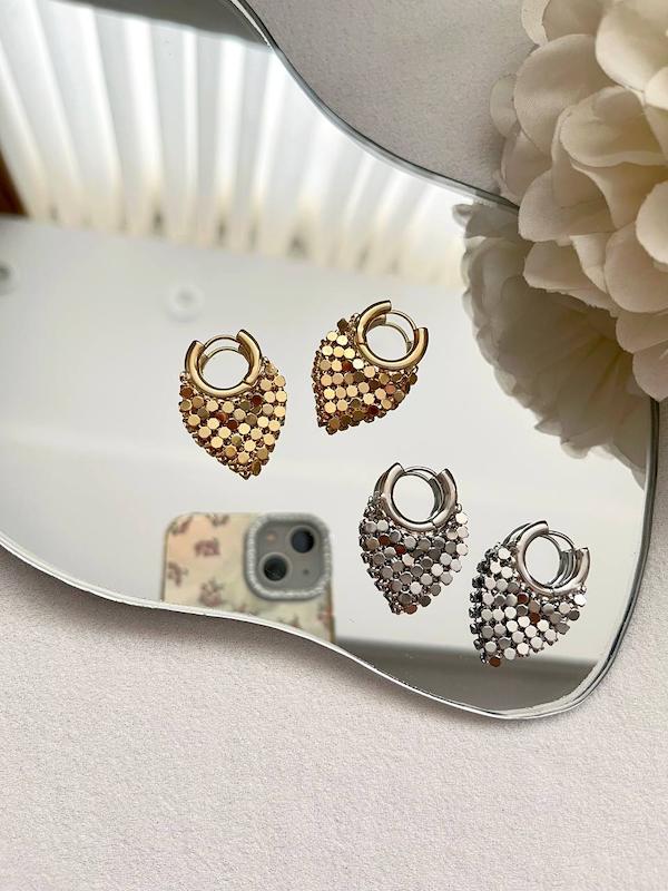 گوشواره پولکی حلقه ای