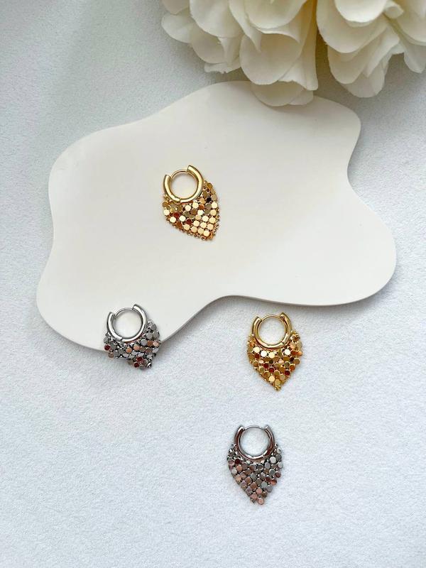 گوشواره پولکی حلقه ای