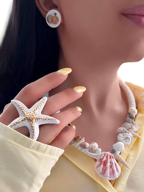 گوشواره دریایی دست ساز