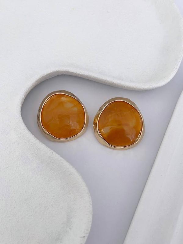 گوشواره شفاف گرد