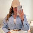 شومیز بونو آبی راه راه