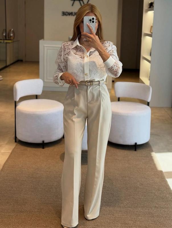 شومیز flower سفید