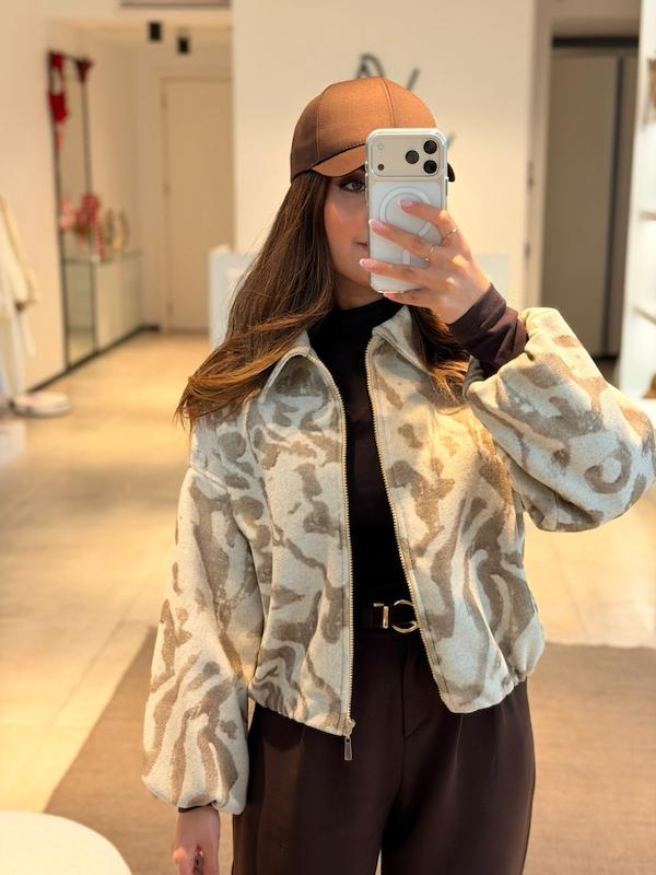 بامبر جکت طرح دار