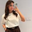 تیشرت سفید استار/STAR نیمه پلنگی