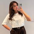 تیشرت سفید استار/STAR نیمه پلنگی