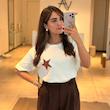 تیشرت سفید استار/STAR کامل مسی