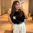 تیشرت مشکی استار/STAR کامل نقره ای