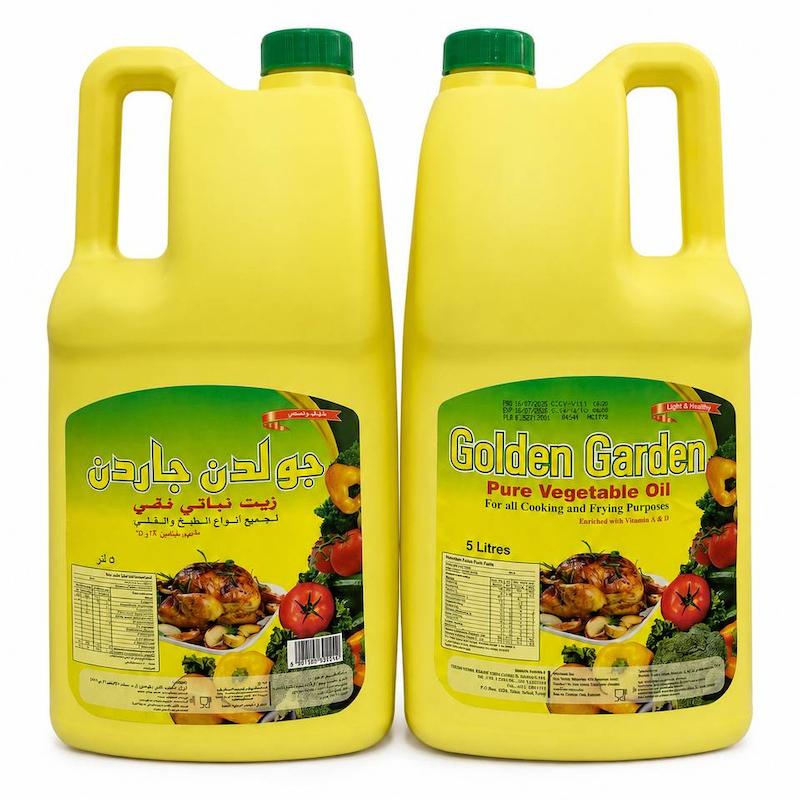 روغن ۵ لیتری گلدن گاردن Golden Garden Pure Vegetable Oil مناسب پخت و پز و سرخ کردن