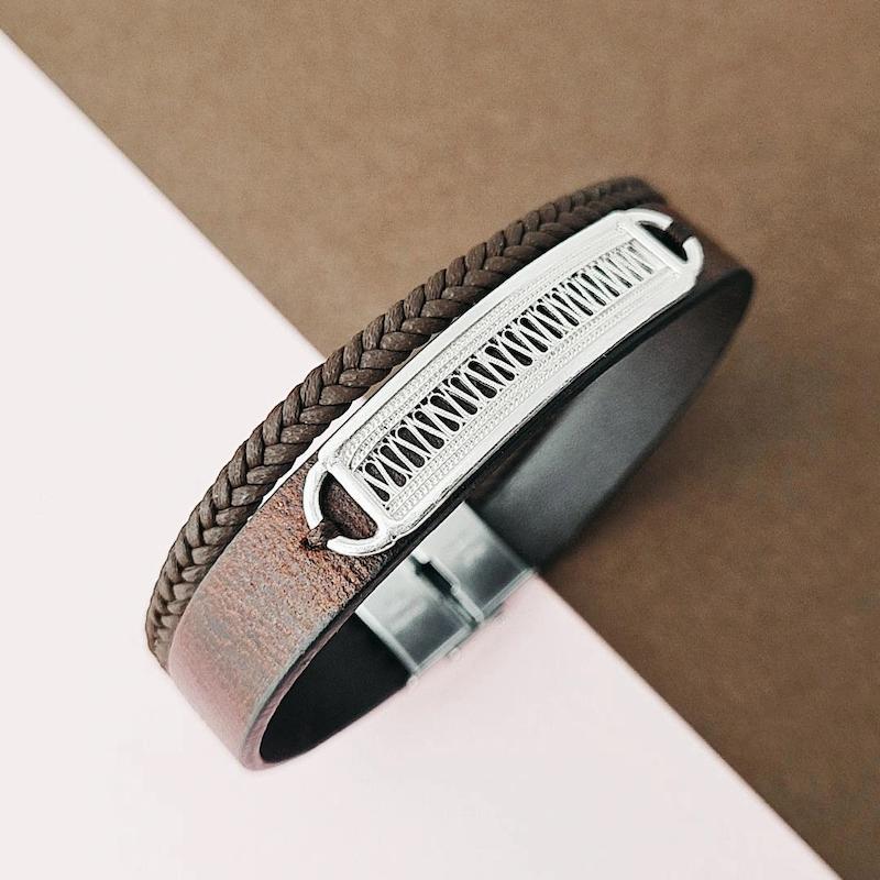 دستبند چرمی مردانه