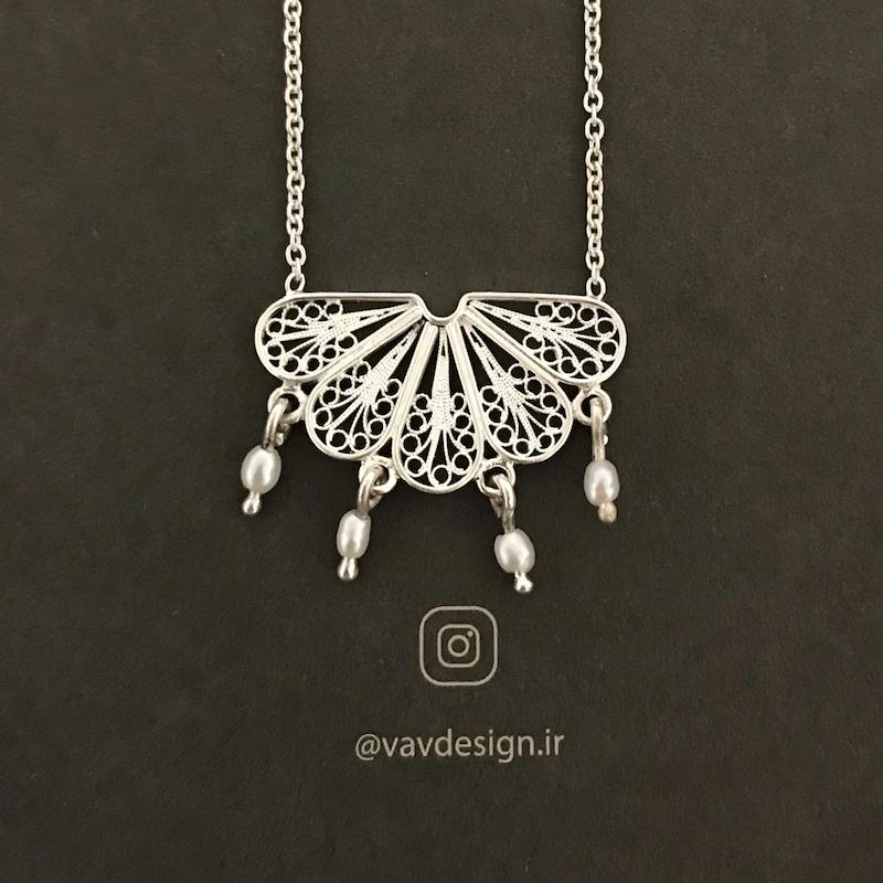 گردنبند آژند با مروارید