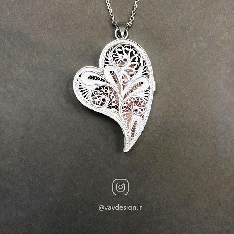 گردنبند قاب عکس قلب