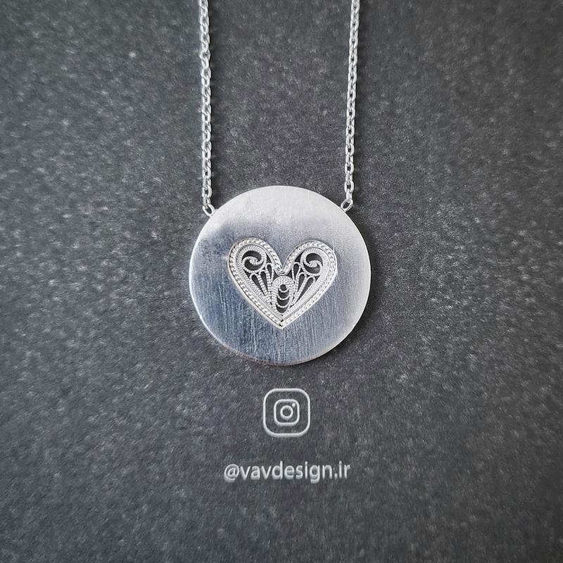 گردنبند قلب سکه ای