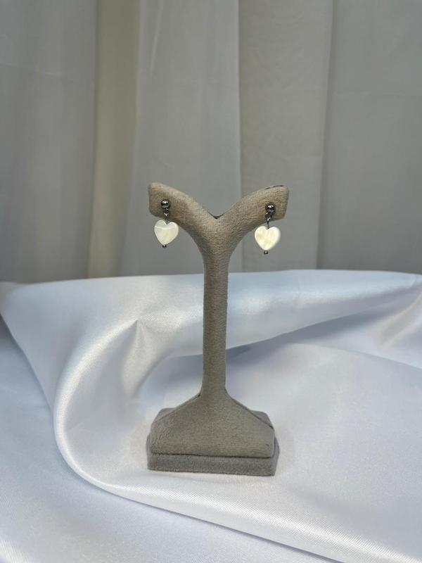 گوشواره صدف طرح قلب