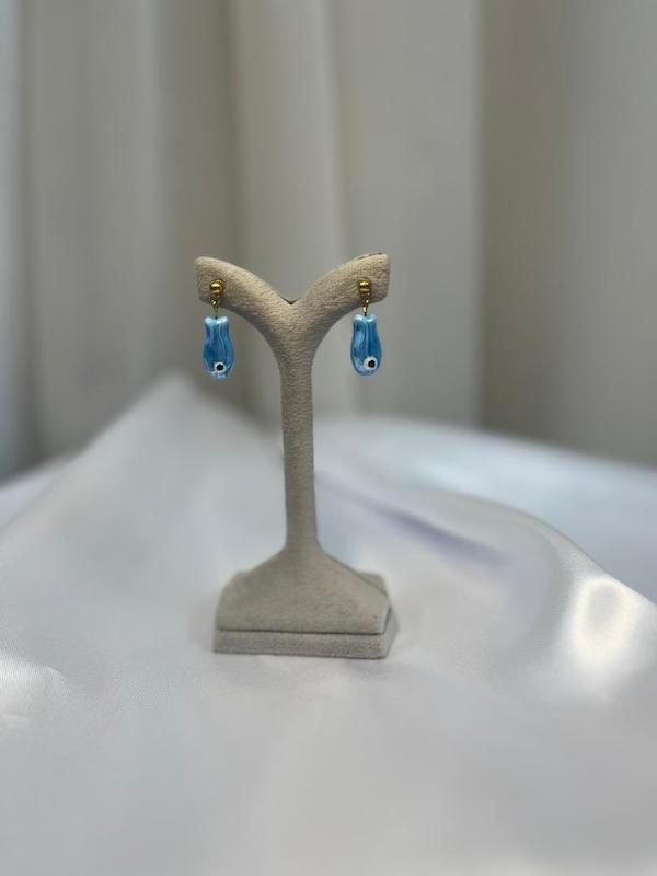 گوشواره ماهی سرامیکی