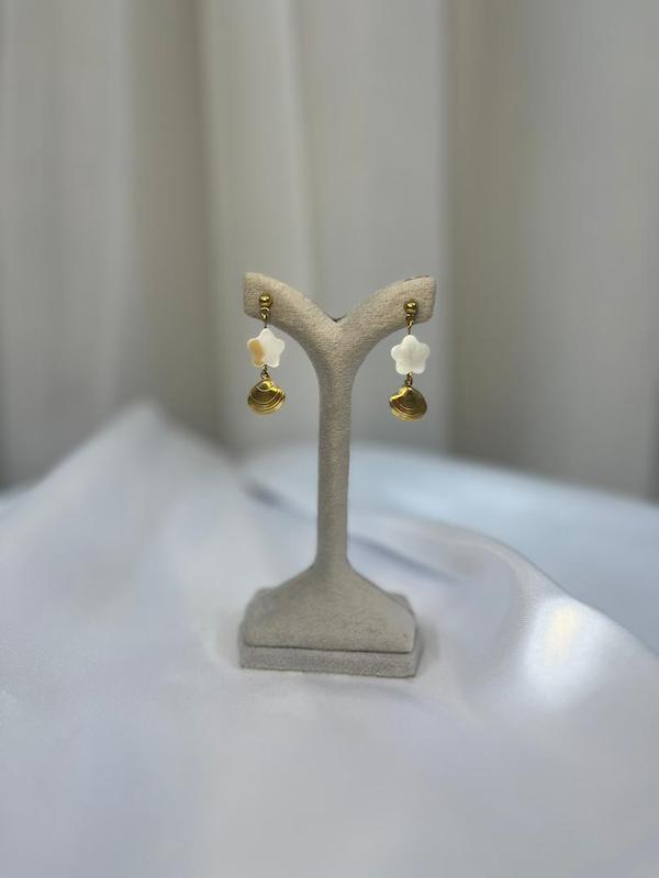 گوشواره صدفی گل  