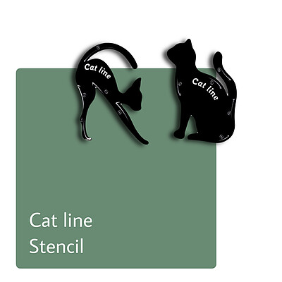 شابلون خط چشم CAT LINE