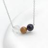 گردنبند استیل تورمالین جاسپر چوب کوارتز