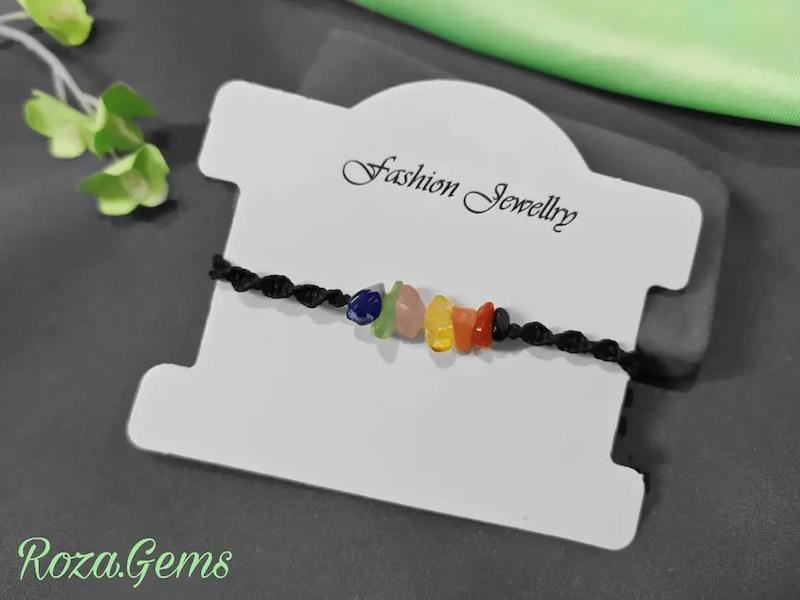 دستبند بافت هفت چاکرا نامنظم