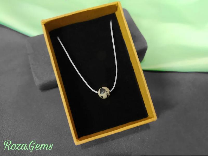 گردنبند نخی جاسپر دالمیشن