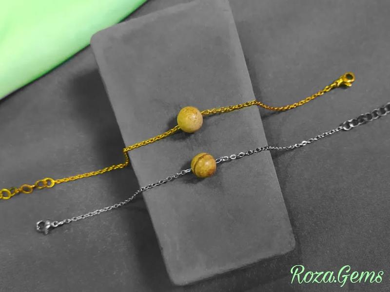 دستبند استیل جاسپر چوب