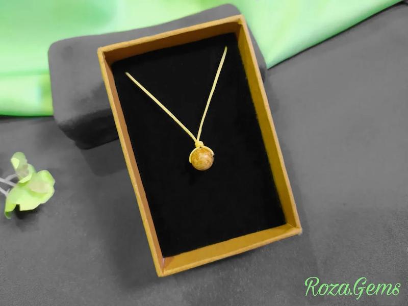 گردنبند نخی جاسپر چوب