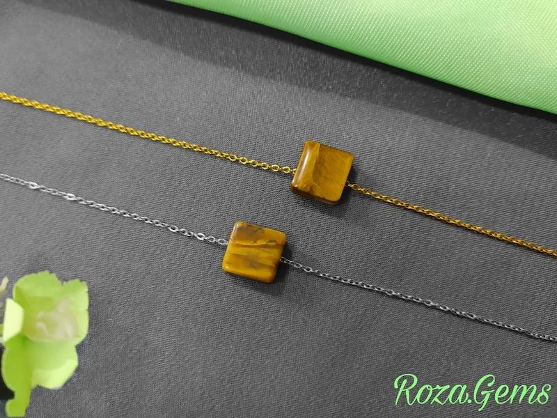 دستبند استیل مربعی چشم ببر