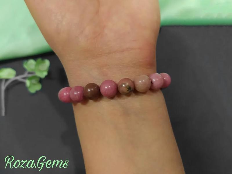 دستبند تمام سنگ رودونیت