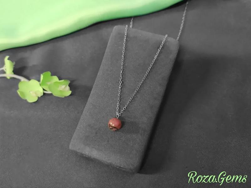 گردنبند استیل رودونیت