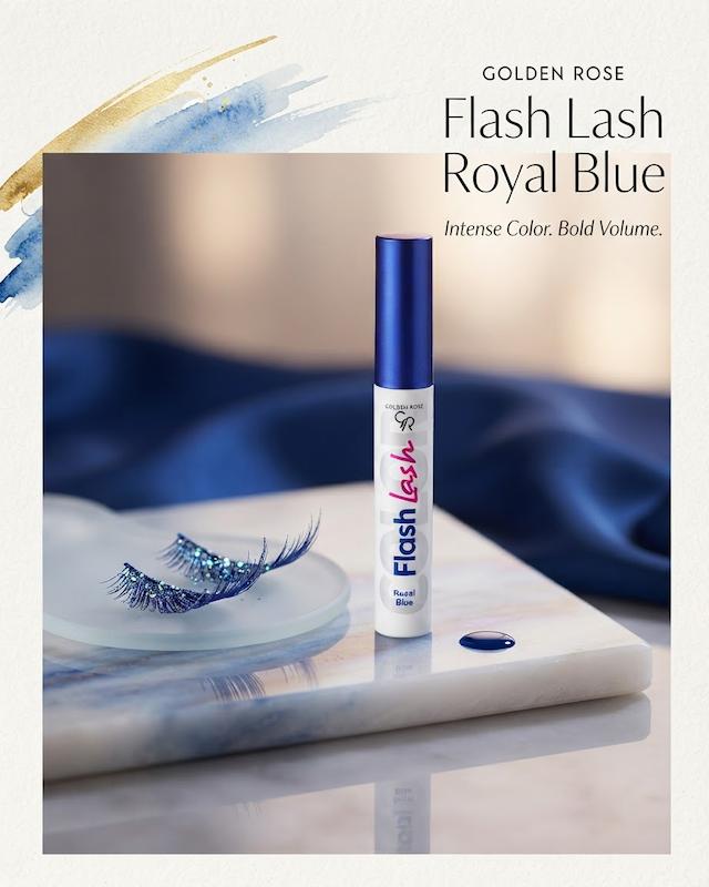 ریمل بلندکننده گلدن رز ,Golden Rose مدل Flash Lash رنگ Royal Blue شماره ۰۴ حجم ۹ میل