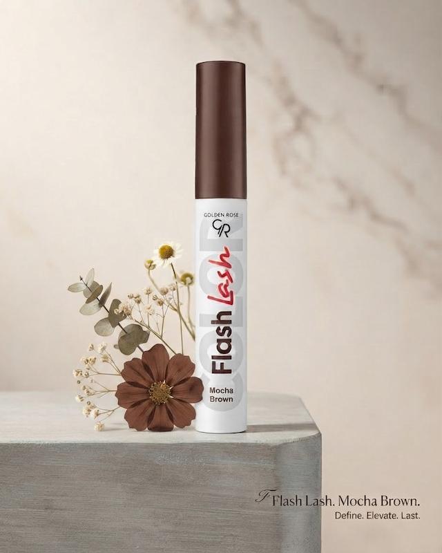 ریمل گلدن رز ,مدل Flash Lash رنگ Mocha Brown شماره 08
