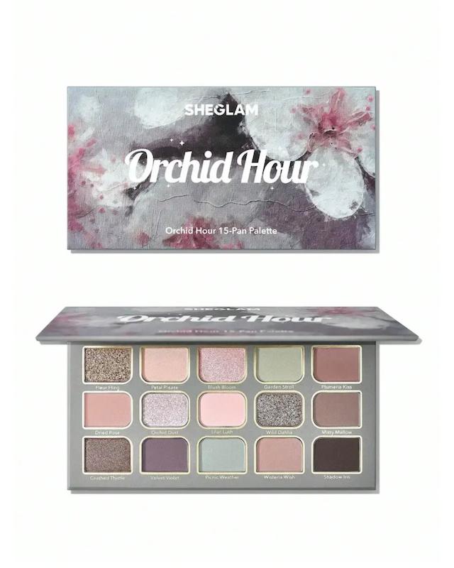 پالت سایه چشم شیگلم مدل Orchid Hour حجم 15 رنگ