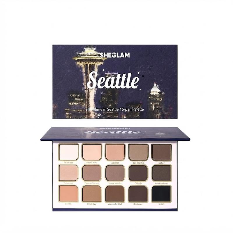 پالت سایه چشم پودری ۱۵ رنگ شیگلم مدل Showtime in Seattle